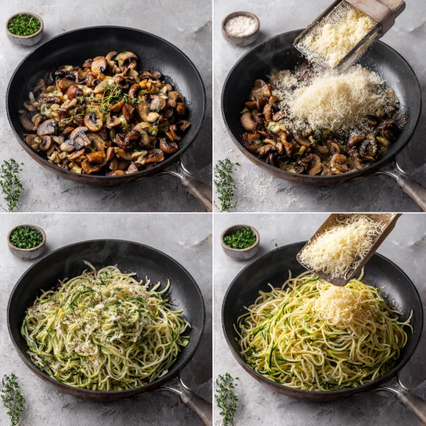 Sautéing minced garlic in olive oil in a skillet