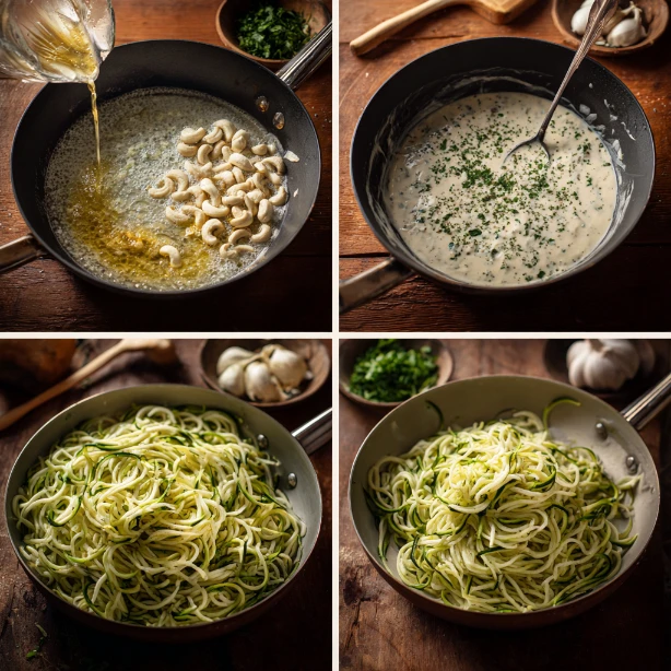 Soaking raw cashews for a creamy dairy-free sauce