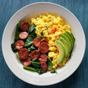 Beef chorizo breakfast bowl