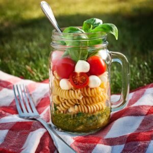 caprese pesto pasta salad-grantrecipes