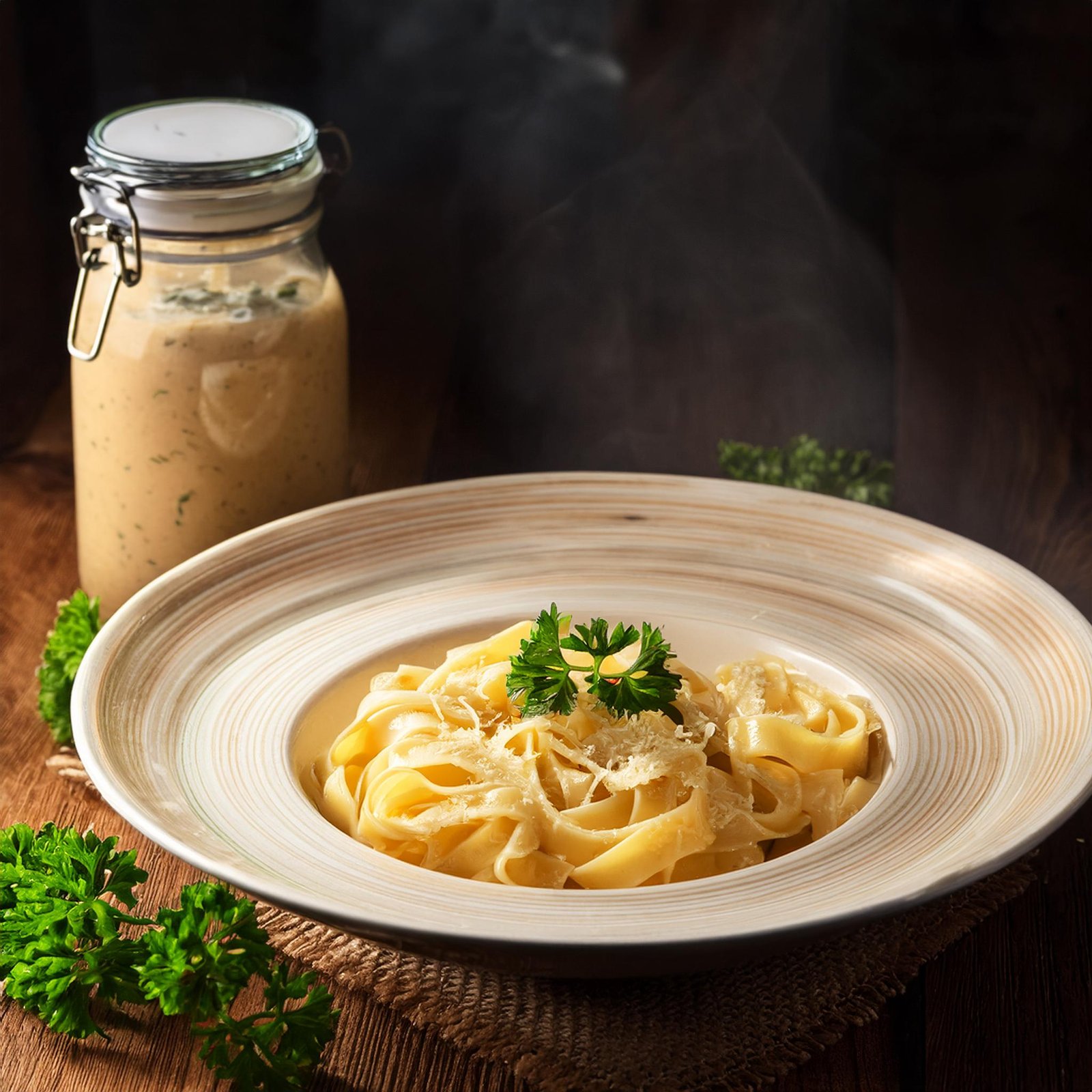 Ragù Alfredo Sauce with Fettuccine.