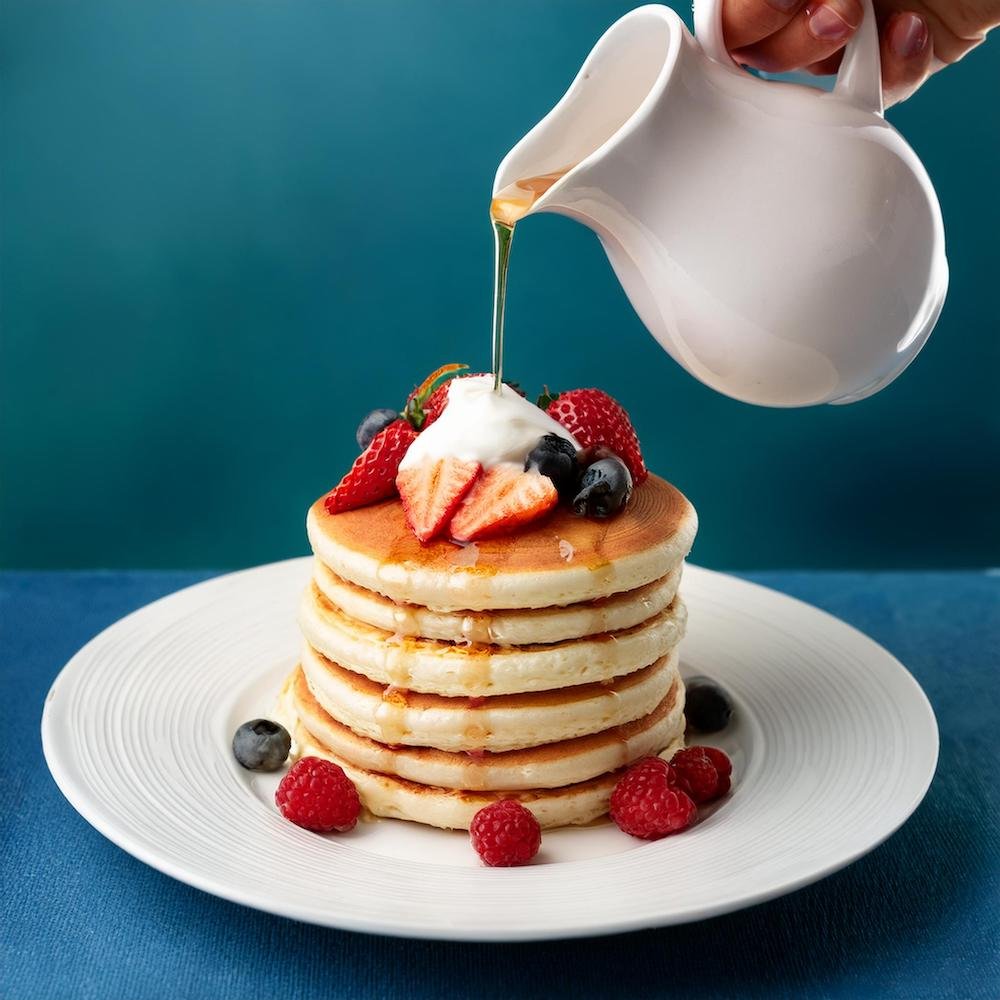 Pancakes with Cream in the Batter