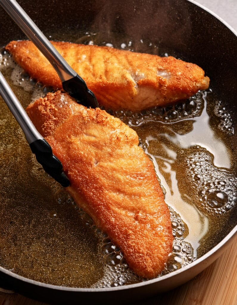 Is it better to fry fish in cornmeal or flour?