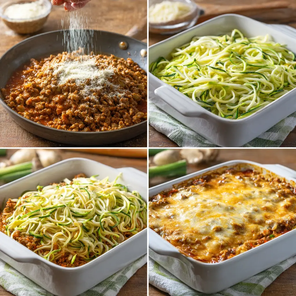 Squeezing moisture from spiralized zucchini noodles in a towel