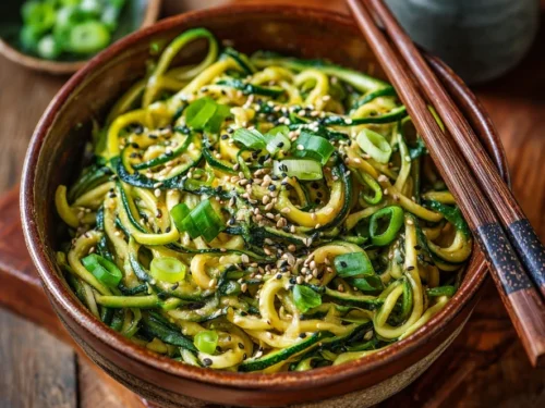 Special Asian Sesame Zucchini Noodles For Freshness
