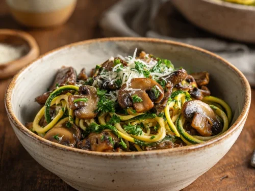 How To Make Mushroom Zucchini Noodles With Velvety Comfort