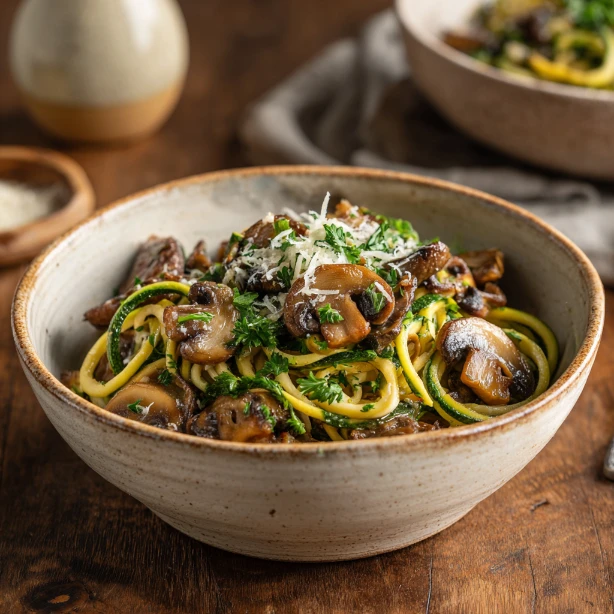 How To Make Mushroom Zucchini Noodles With Velvety Comfort
