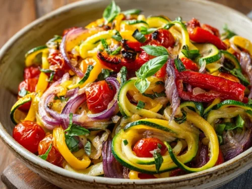 How To Make Roasted Vegetable Zoodles With Luscious Freshness