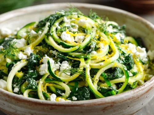 Special Spinach Feta Zoodles: 5-Star Crisp Family Joy