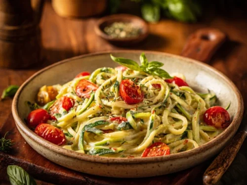 Complete healthy zucchini pasta tuscan With Mellow Nostalgia