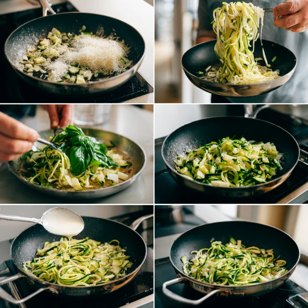 Heating olive oil in a large skillet on the stove