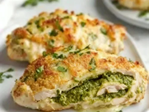 easy pesto stuffed chicken breast