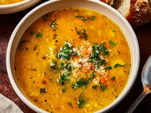 Bowl of Italian Penicillin Soup, a comforting recipe for when sick