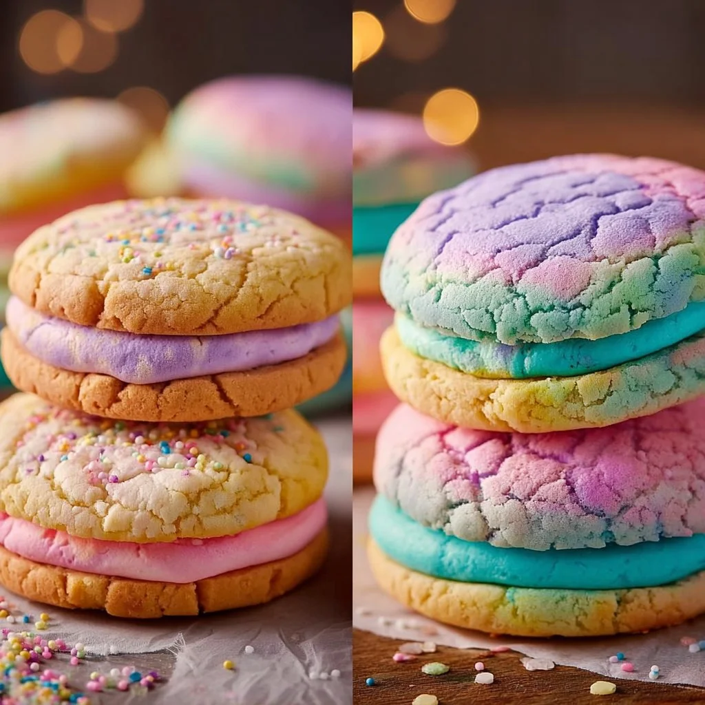 Pastel Sugar Cookie Sandwiches Recipe