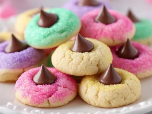 Spring Blossom Cookies, adorable Easter desserts for kids.