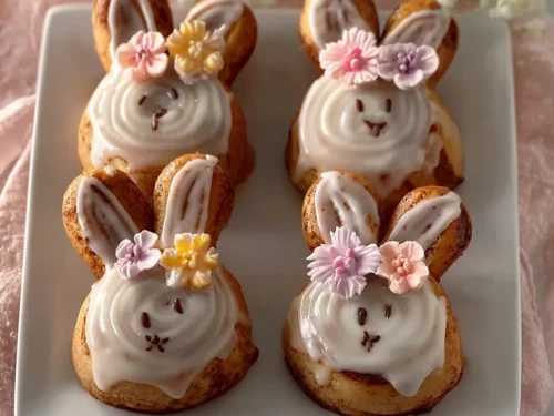 Easter Bunny cinnamon rolls for a festive spring breakfast or brunch
