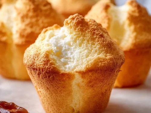 Delicious Golden Angel Food Cupcakes for birthday parties and celebrations.