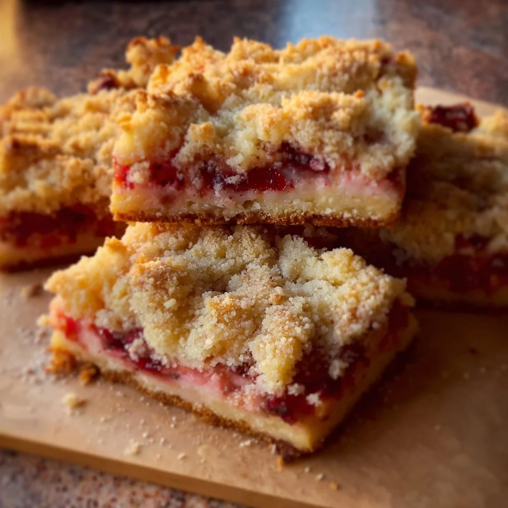 Strawberry Cheesecake Crumb Bars