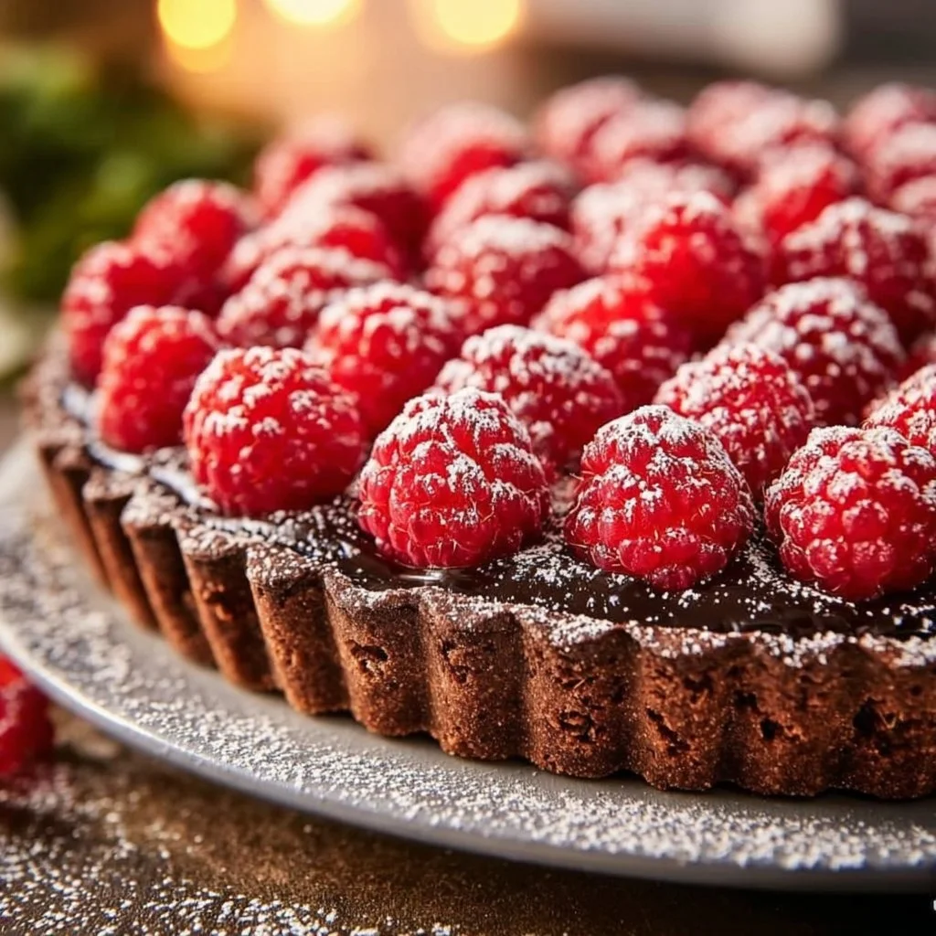 Easy Chocolate Raspberry Tart
