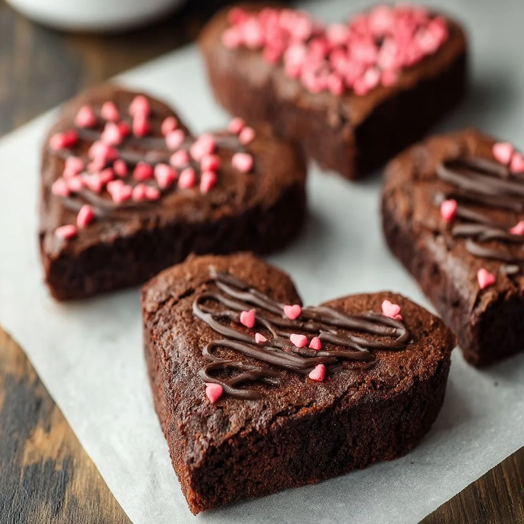 Heart Shaped Brownies Recipe