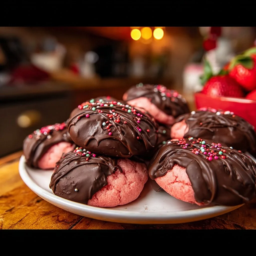 Chocolate Covered Strawberry Cookies