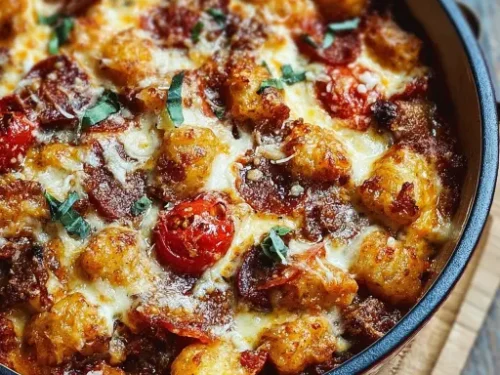 Pizza Tot Casserole