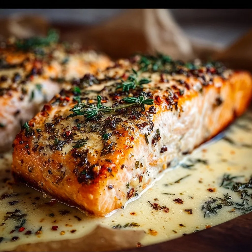 Baked Boursin Salmon