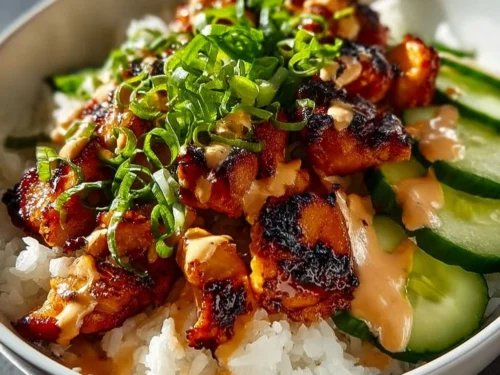 Bang Bang Chicken Bowl recipe featuring vibrant ingredients and bold flavors