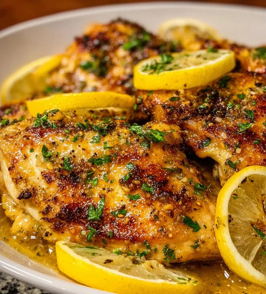 Easy baked lemon chicken limone with parmesan, a delicious recipe.