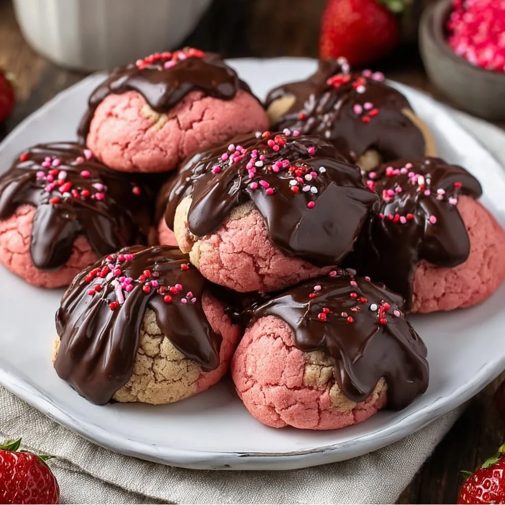 Chocolate Covered Strawberry Cookies