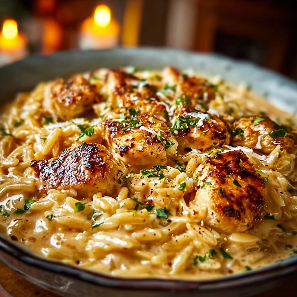 Comforting One-Pot Cajun Chicken Alfredo Orzo in Just 30 Minutes