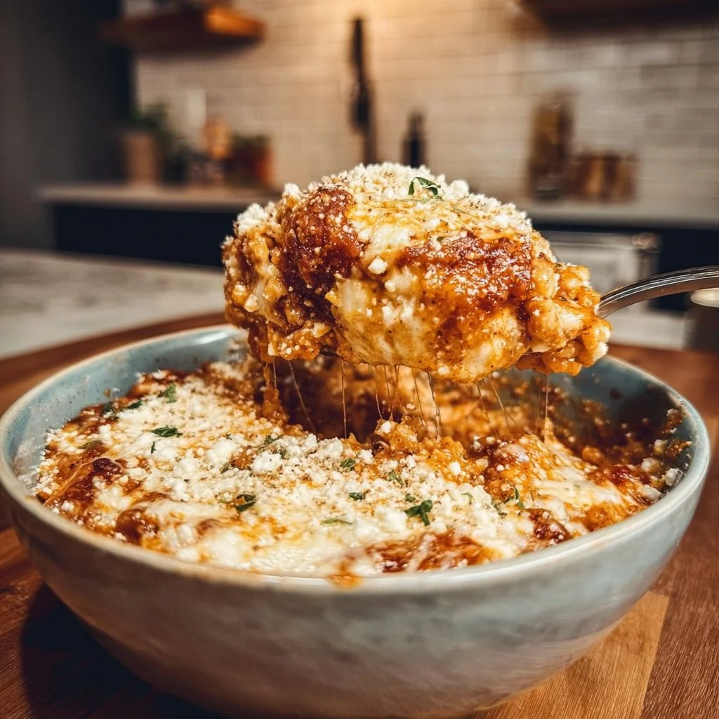 Cottage Cheese Chicken Parm Bowl
