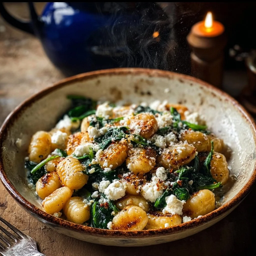 Creamy Gnocchi with Spinach and Feta