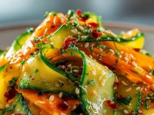 Cucumber Carrot Salad with vibrant colors and crunchy texture