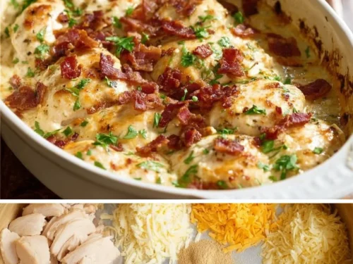 Plate of delicious crack chicken made in a crockpot with ranch seasoning.