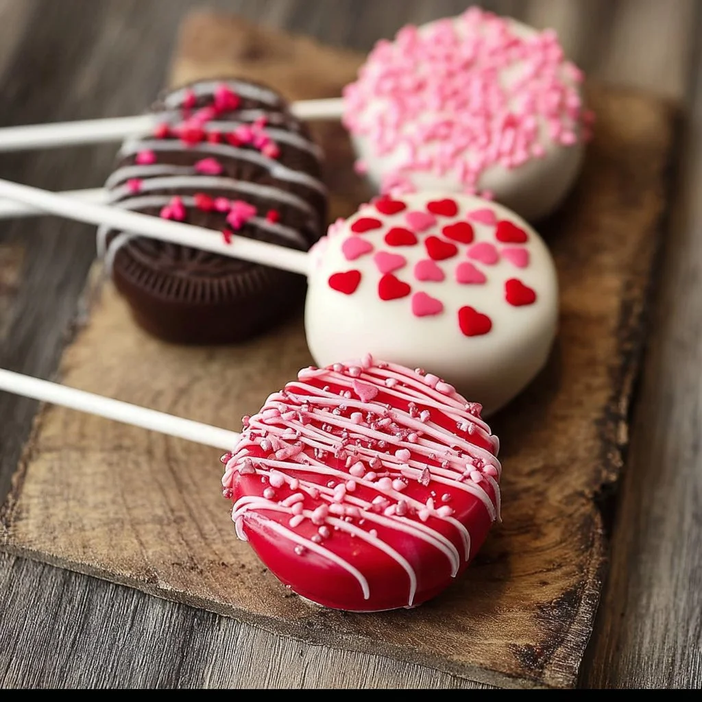 Valentine's Day Oreo Pops