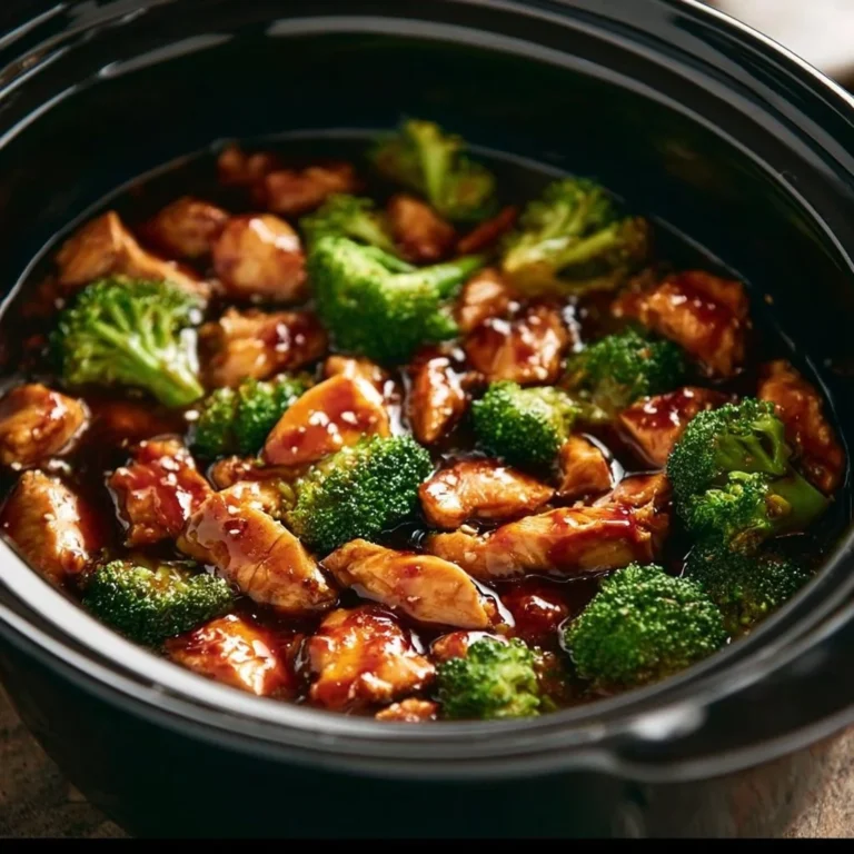 Crockpot teriyaki chicken served with vegetables on a plate
