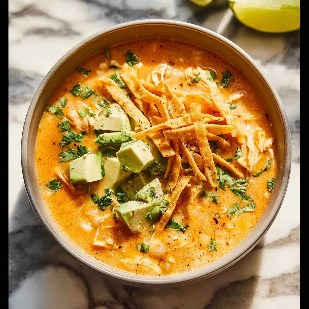 Creamy chicken chili in an Instant Pot, showcasing easy healthy cooking with ground chicken.