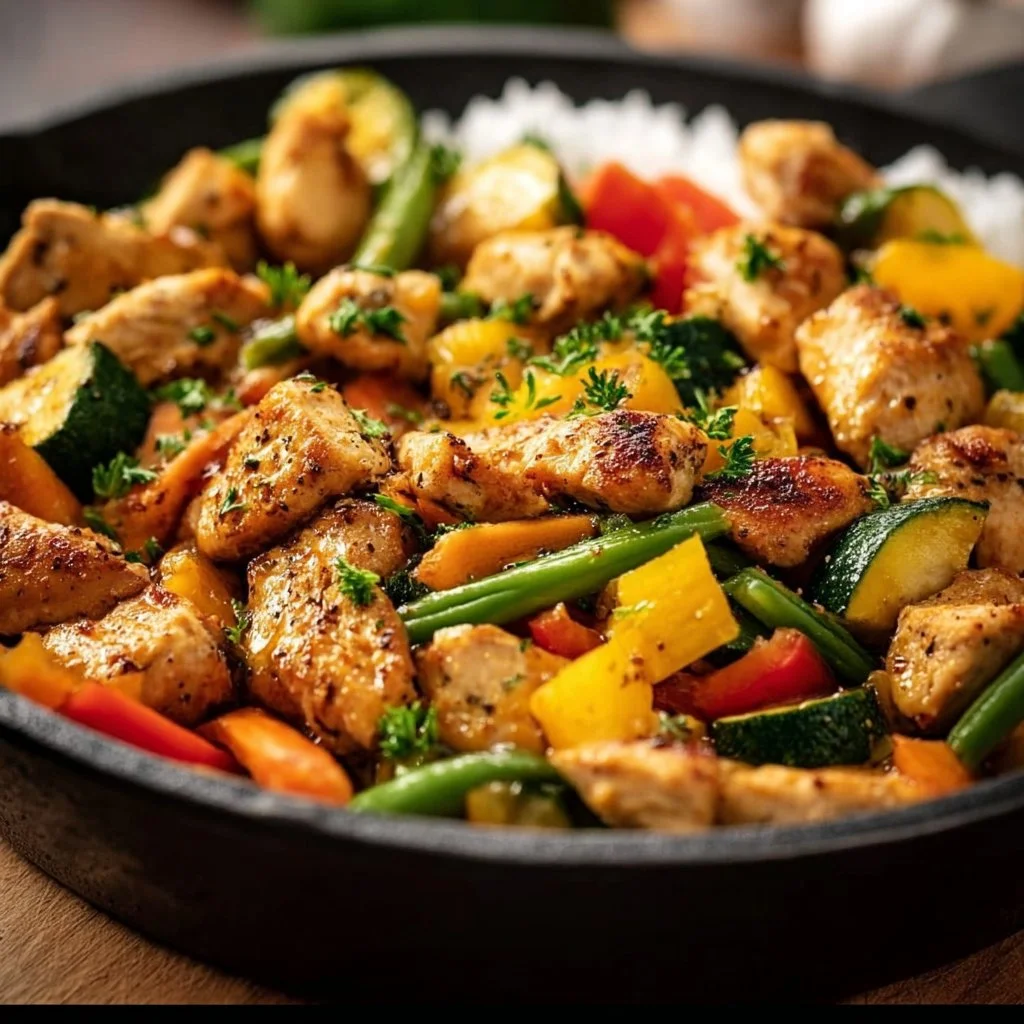 Healthy Chicken and Vegetables Skillet
