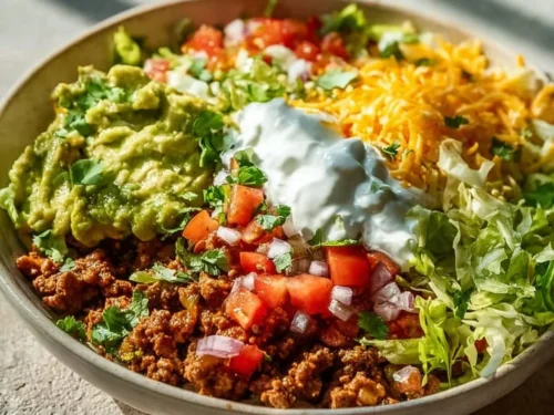 Low Carb High Protein Burrito Bowl Healthy Dinner Recipe