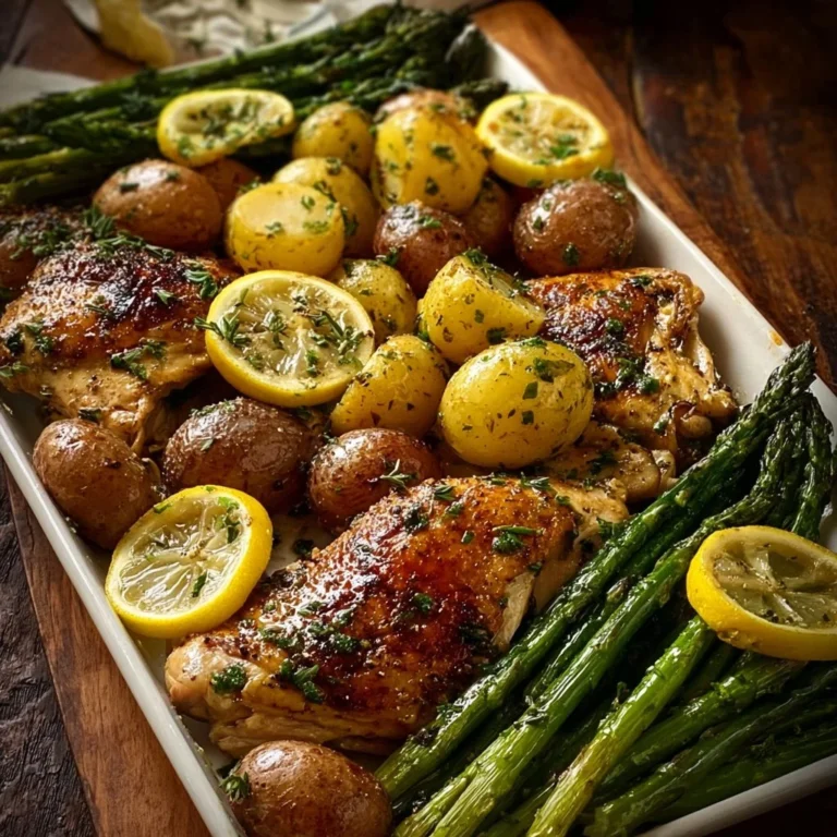 Easy sheet pan garlic butter chicken and veggies for a family meal