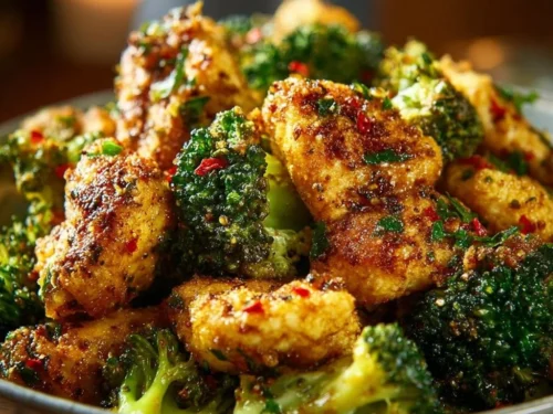Garlic Butter Chicken with Broccoli served on a plate for a healthy meal.
