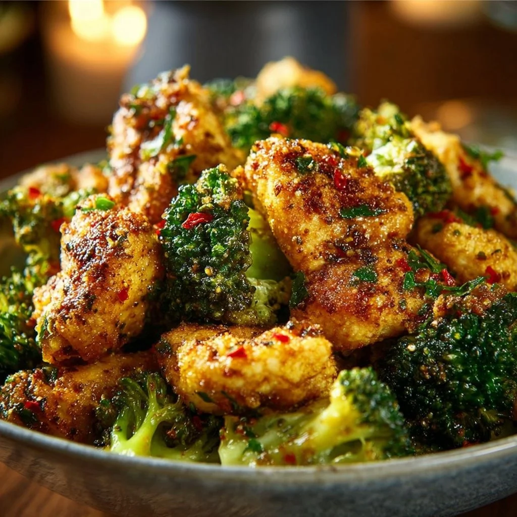 Garlic Butter Chicken with Broccoli served on a plate for a healthy meal.
