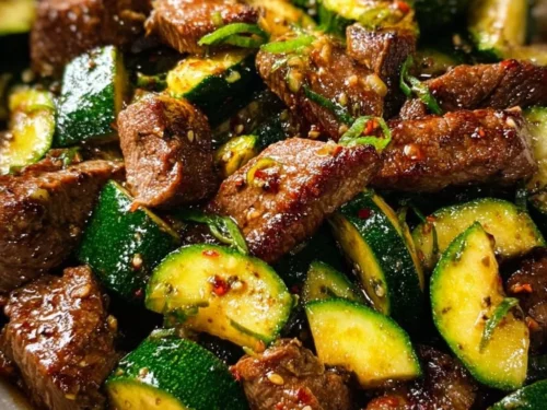 Delicious Garlic Butter Steak Bites served on a plate, garnished with herbs