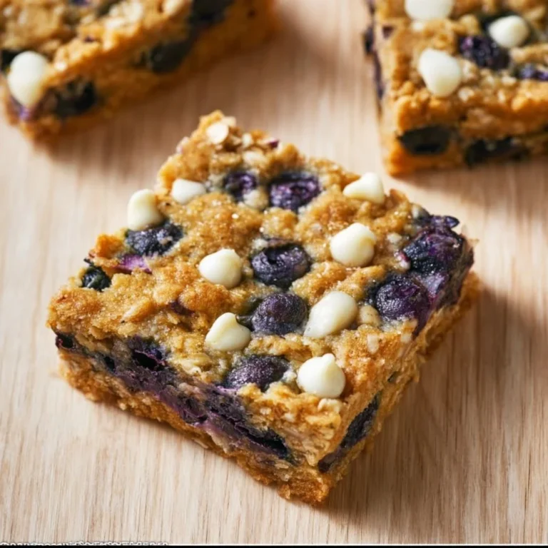 Healthy blueberry breakfast baked oatmeal in a baking dish