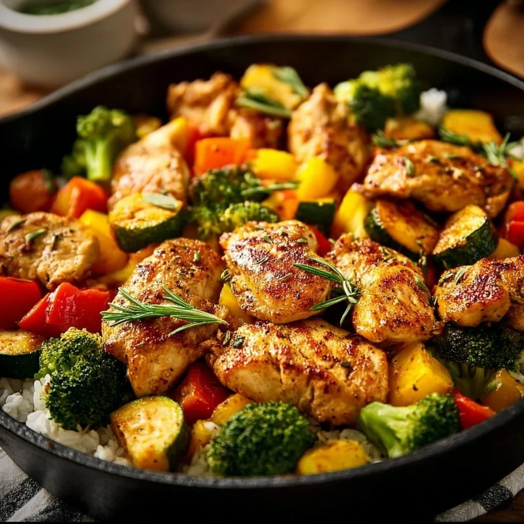 Healthy Chicken and Vegetables Skillet