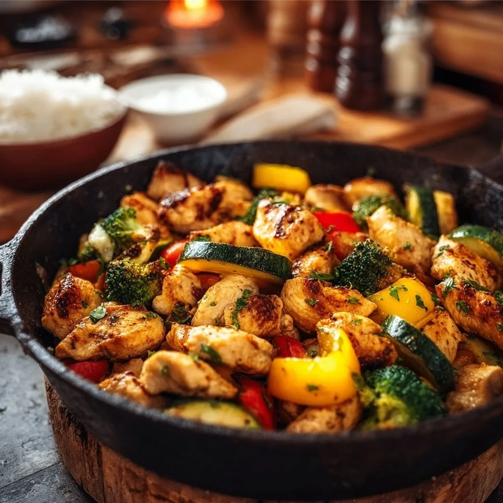 Healthy Chicken and Vegetables Skillet