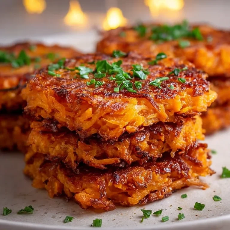 Healthy sweet potato hash browns served on a plate