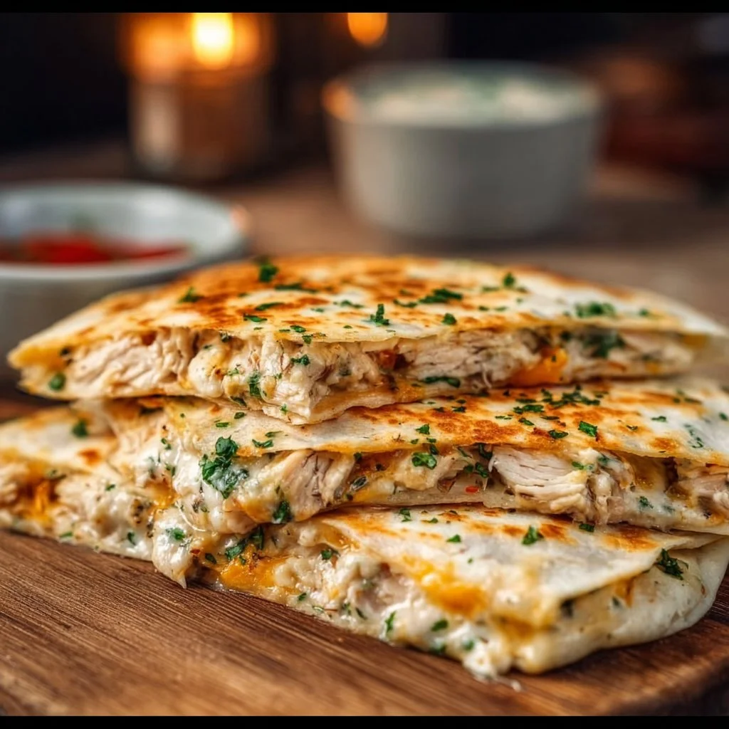 High-Protein Chicken Ranch Quesadilla