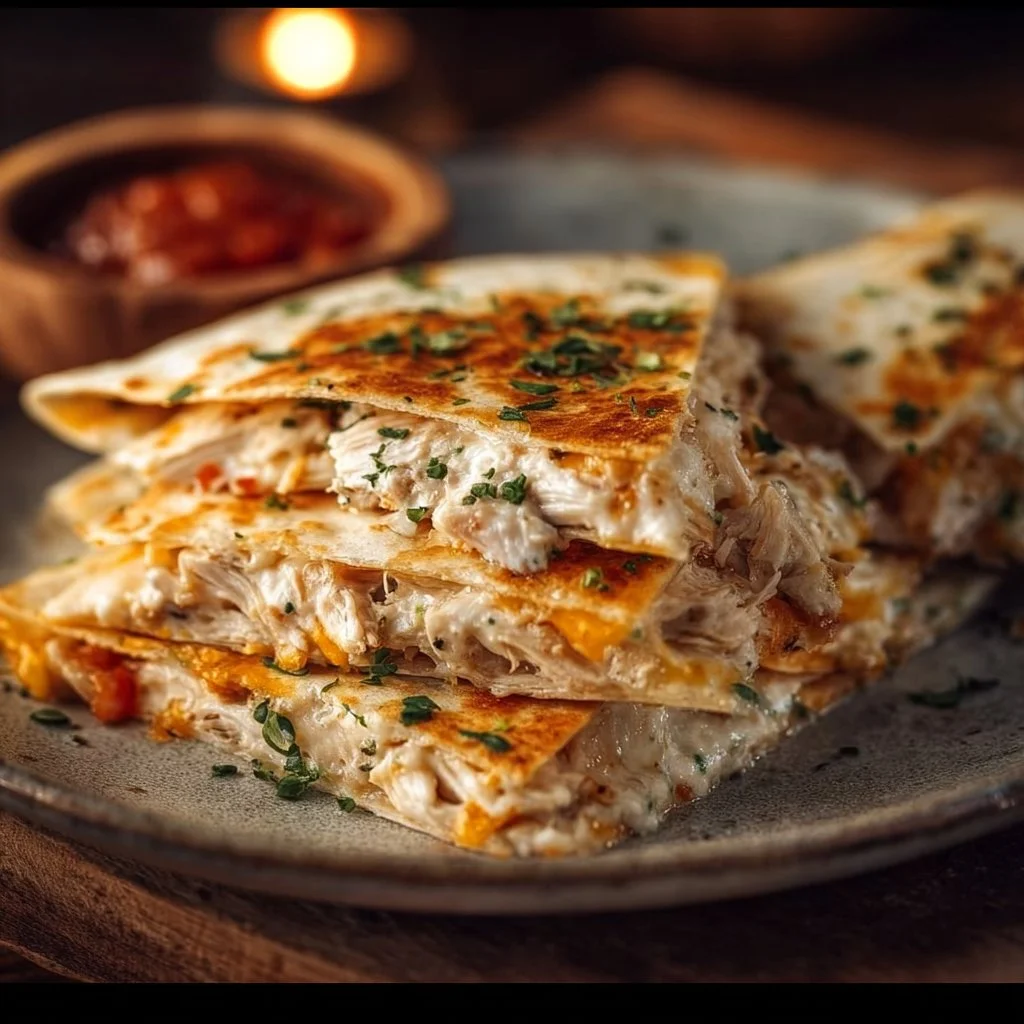 High-Protein Chicken Ranch Quesadilla